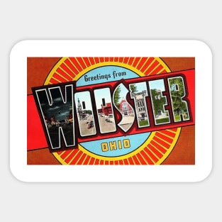 Greetings from Webster, Ohio - Vintage Large Letter Postcard Sticker